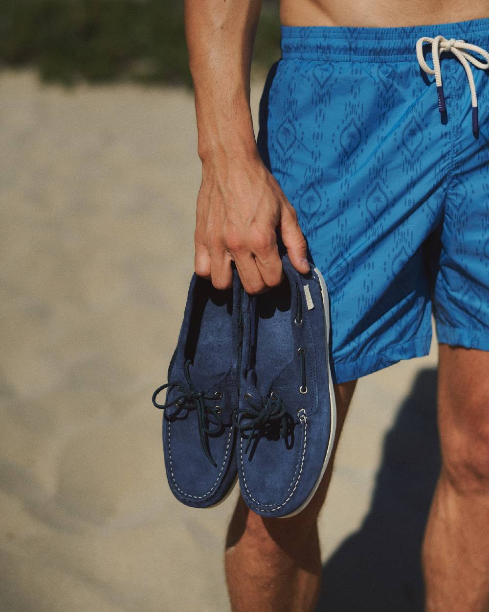 Manebí Suede Boat-Shoes - Hamptons Patriot Blue Saldi