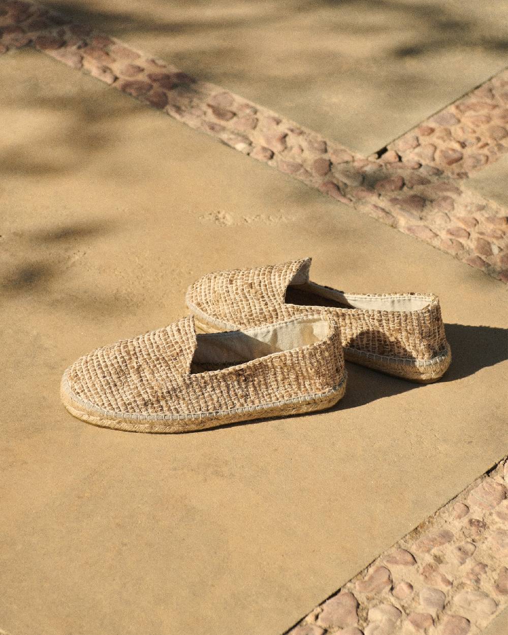 Manebí Raw Woven Silk \u0026 Cotton Espadrilles - Yucatán Natural Nuova