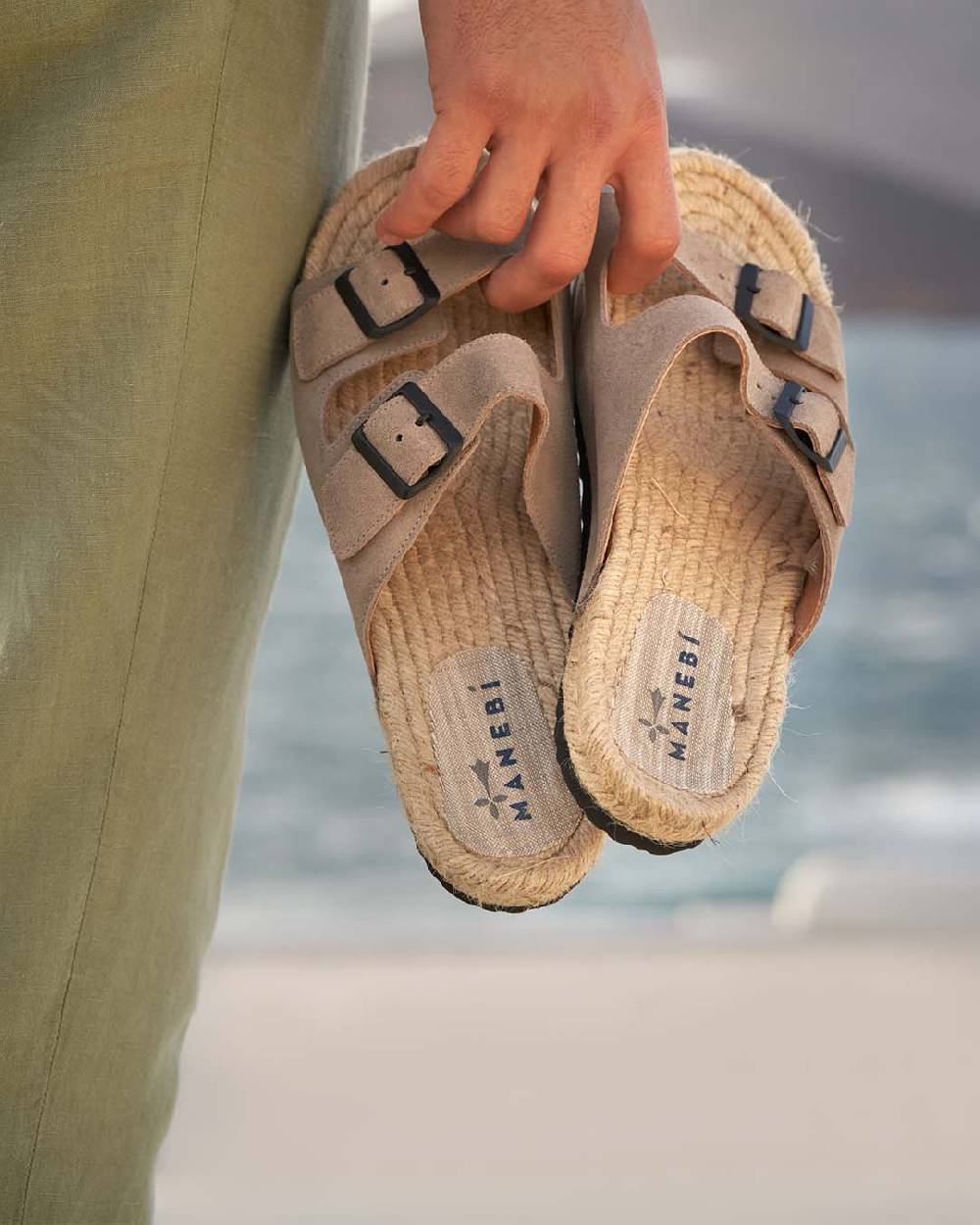 Manebí Suede Nordic Sandals - Hamptons Vintage Taupe 2025