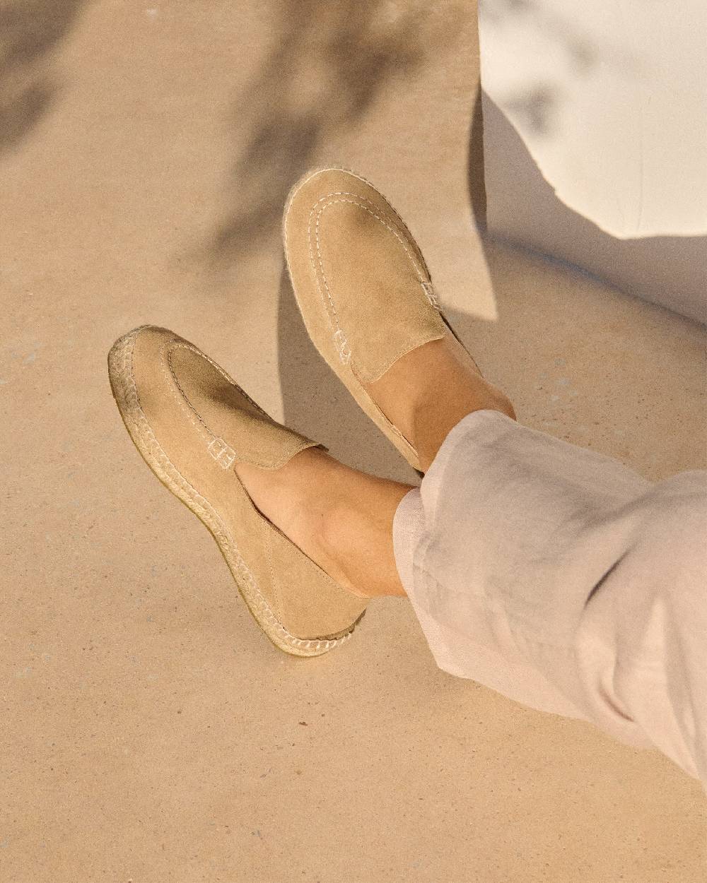 Manebí Mocassini Traveler - Hamptons - Washed Beige Vendita
