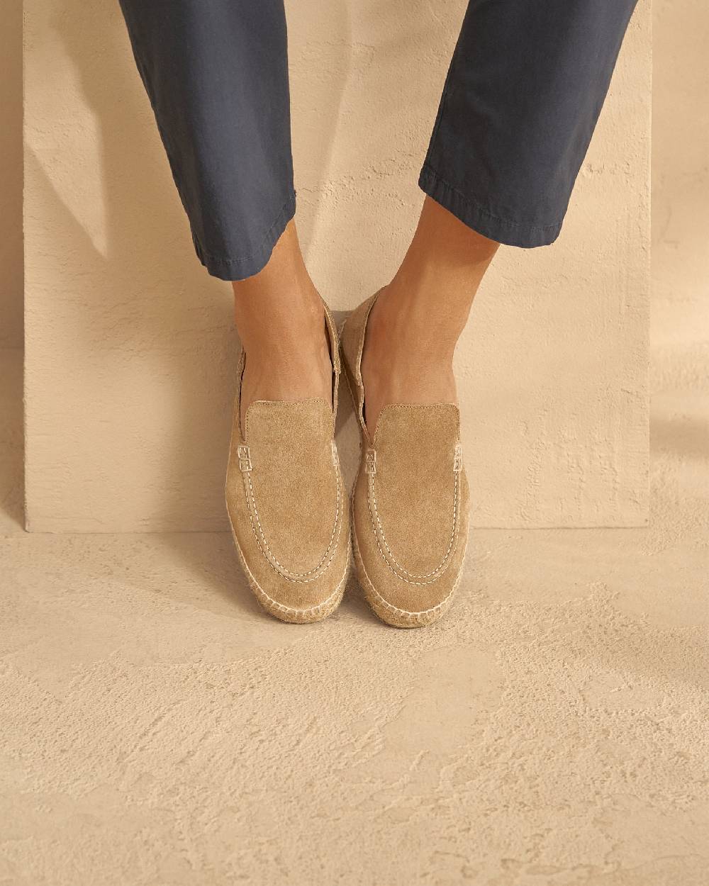 Manebí Mocassini Traveler - Hamptons - Washed Beige Vendita