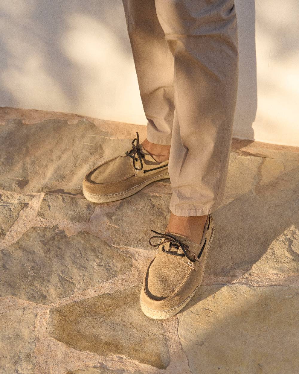Manebí Scarpe da barca - Hamptons - Washed Beige Promozione
