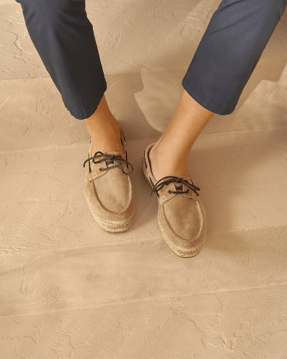 Manebí Scarpe da barca - Hamptons - Washed Beige Promozione