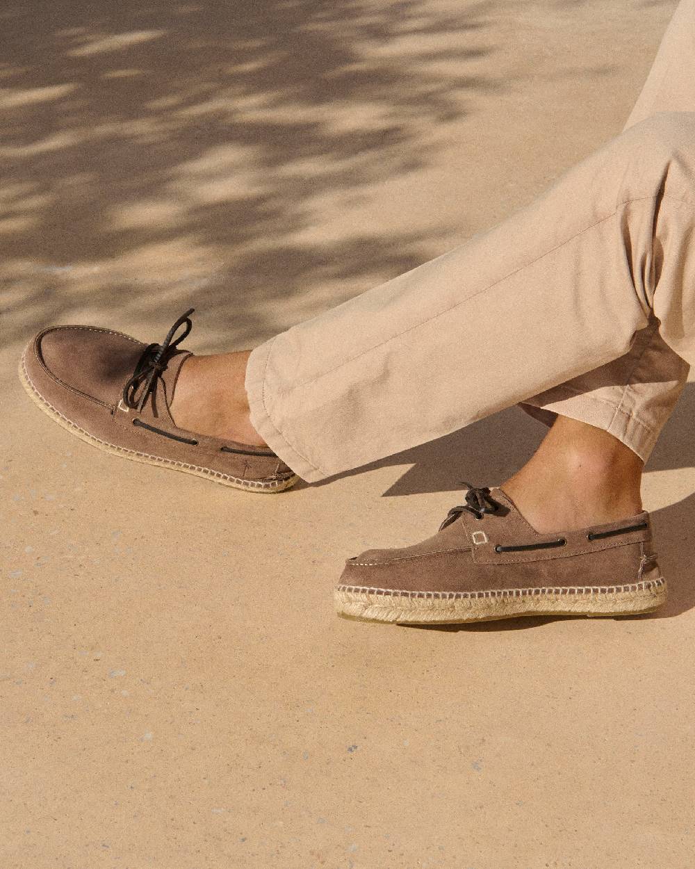 Manebí Suede Boat-Shoes Espadrilles - Hamptons Dark Moka Qualità Garantita