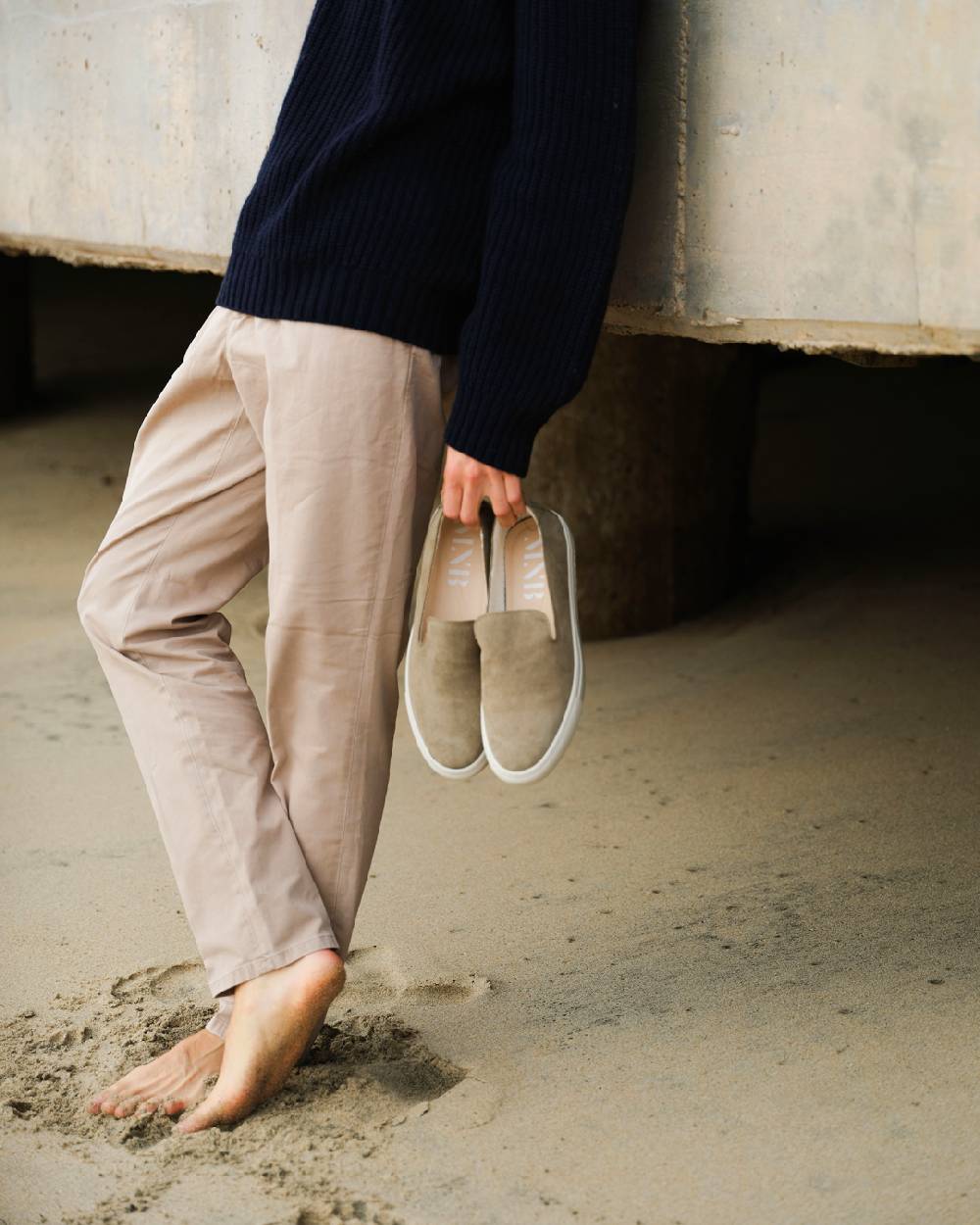 Manebí Slip-On in pelle scamosciata - Hamptons - Forest In vendita