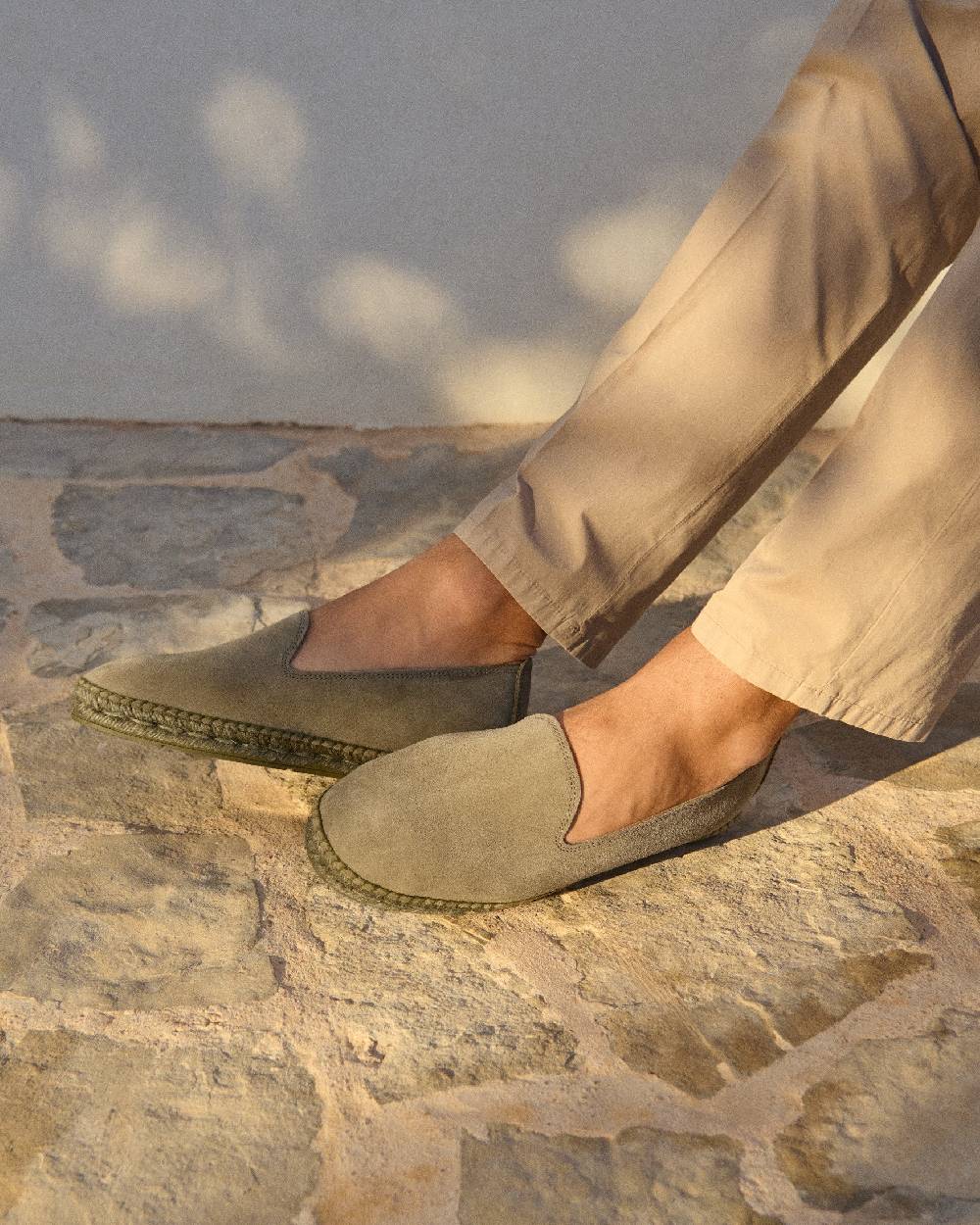 Manebí Espadrillas flat in pelle scamosciata - Hamptons - Forest On Tone Affare Del Giorno