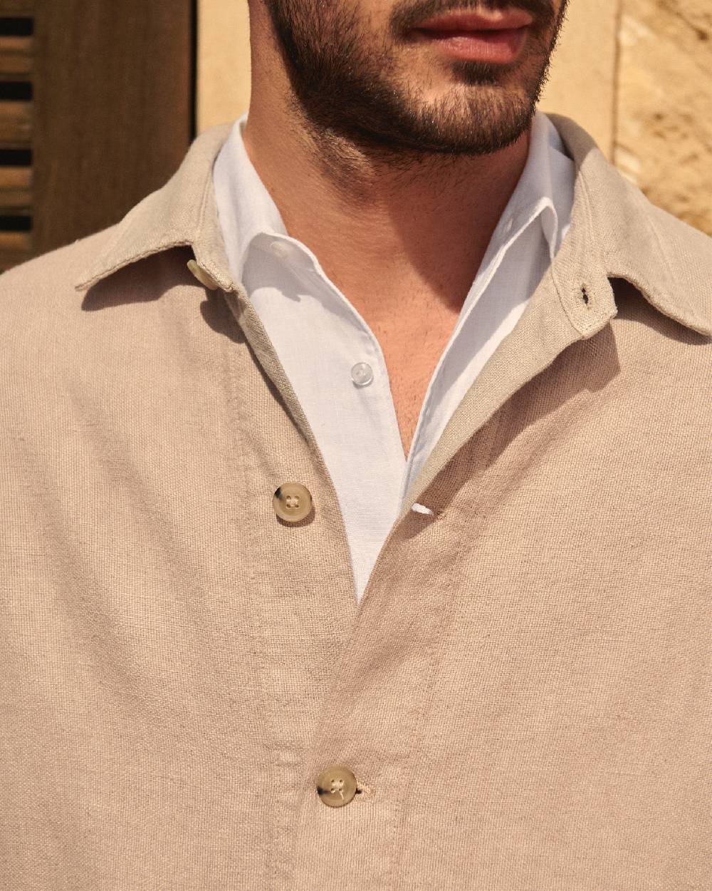 Manebí Linen Sahara Over Jacket - Kaki Beige I Più Venduti