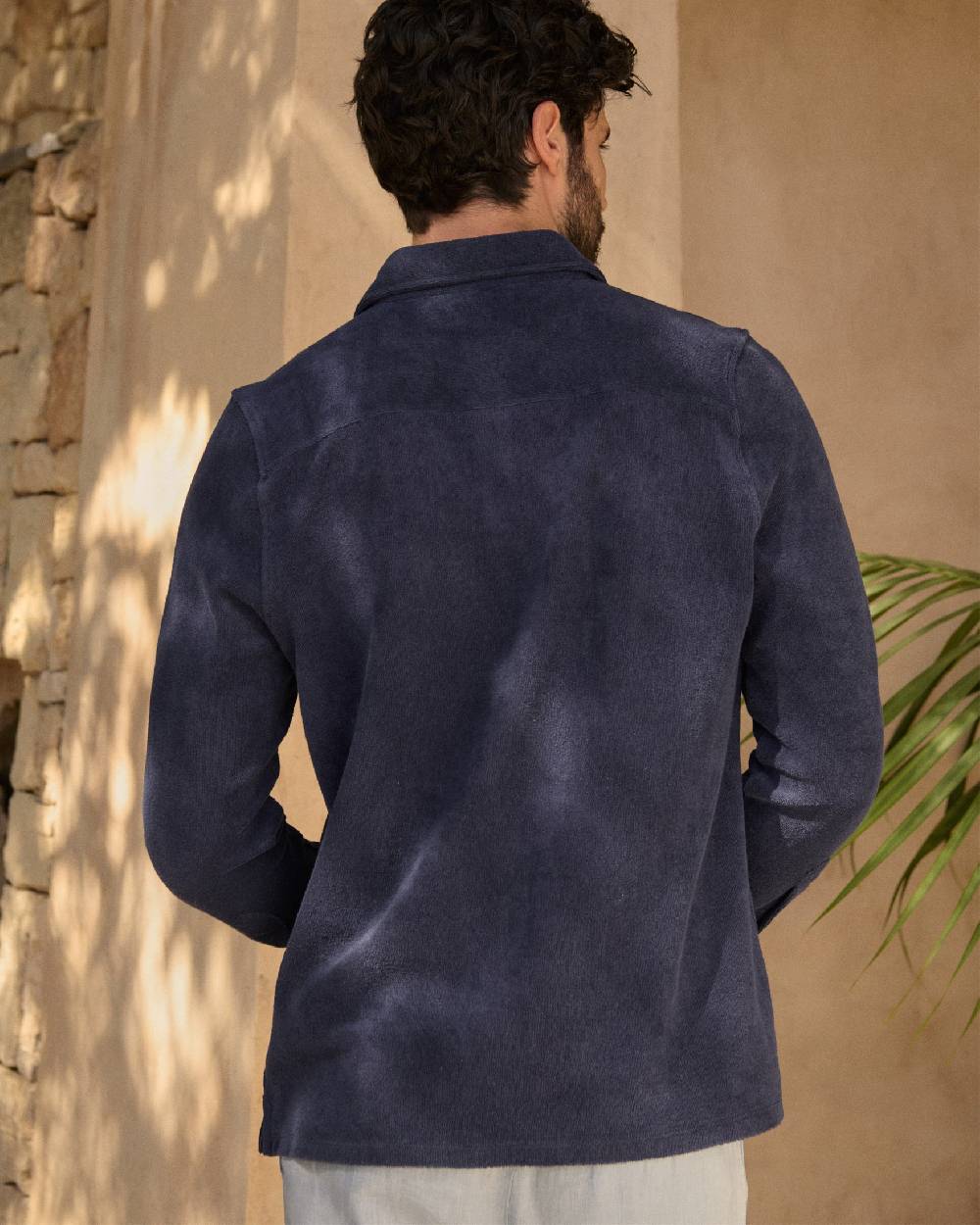 Manebí Organic Terry Cotton|Antonello Polo Shirt - Long Sleeves Navy Sottocosto