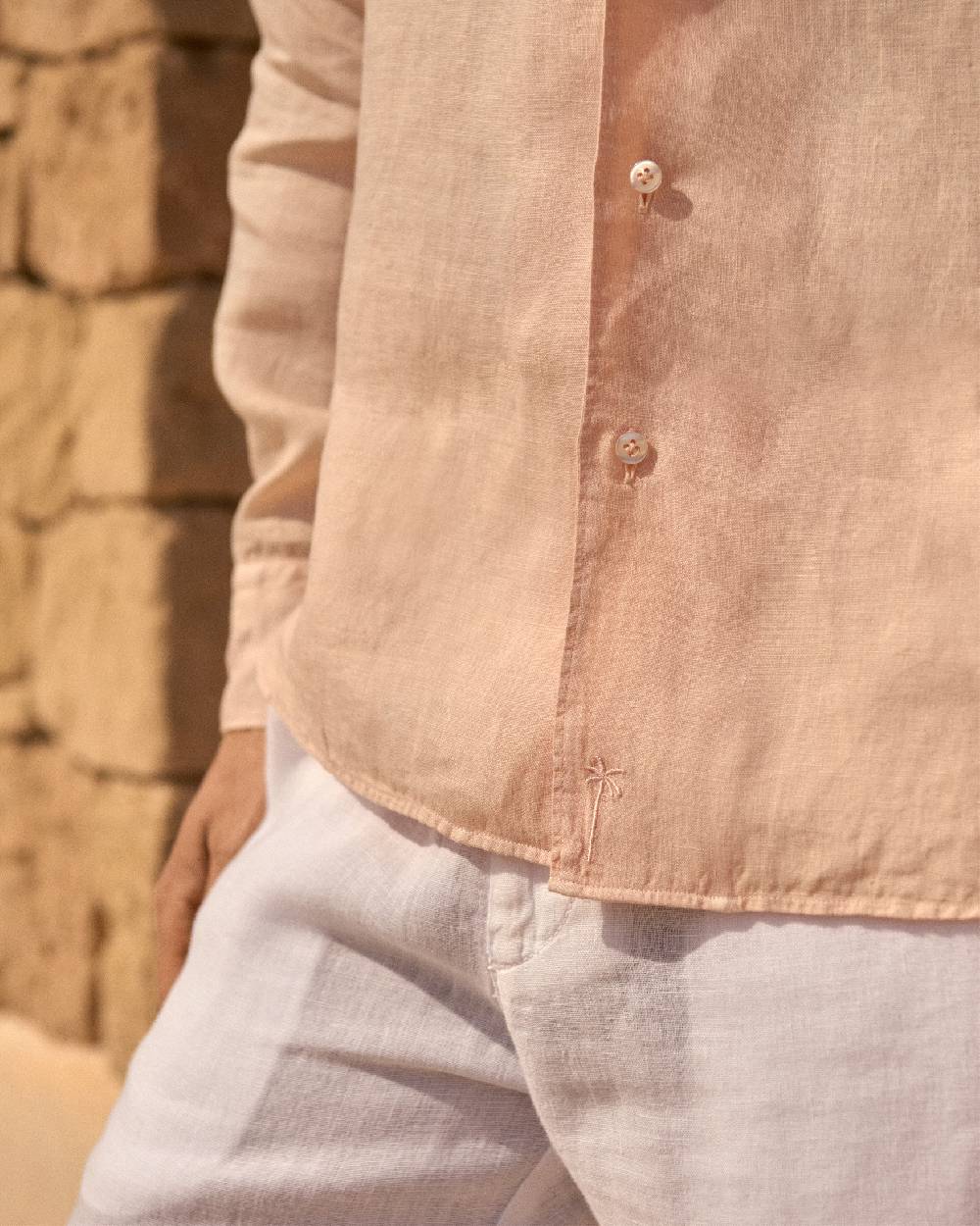 Manebí Washed Linen Panama Shirt - Spanish Villa Nuovo