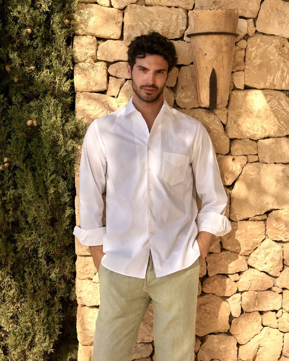 Manebí Poplin Panama Shirt - Off White Qualità Garantita