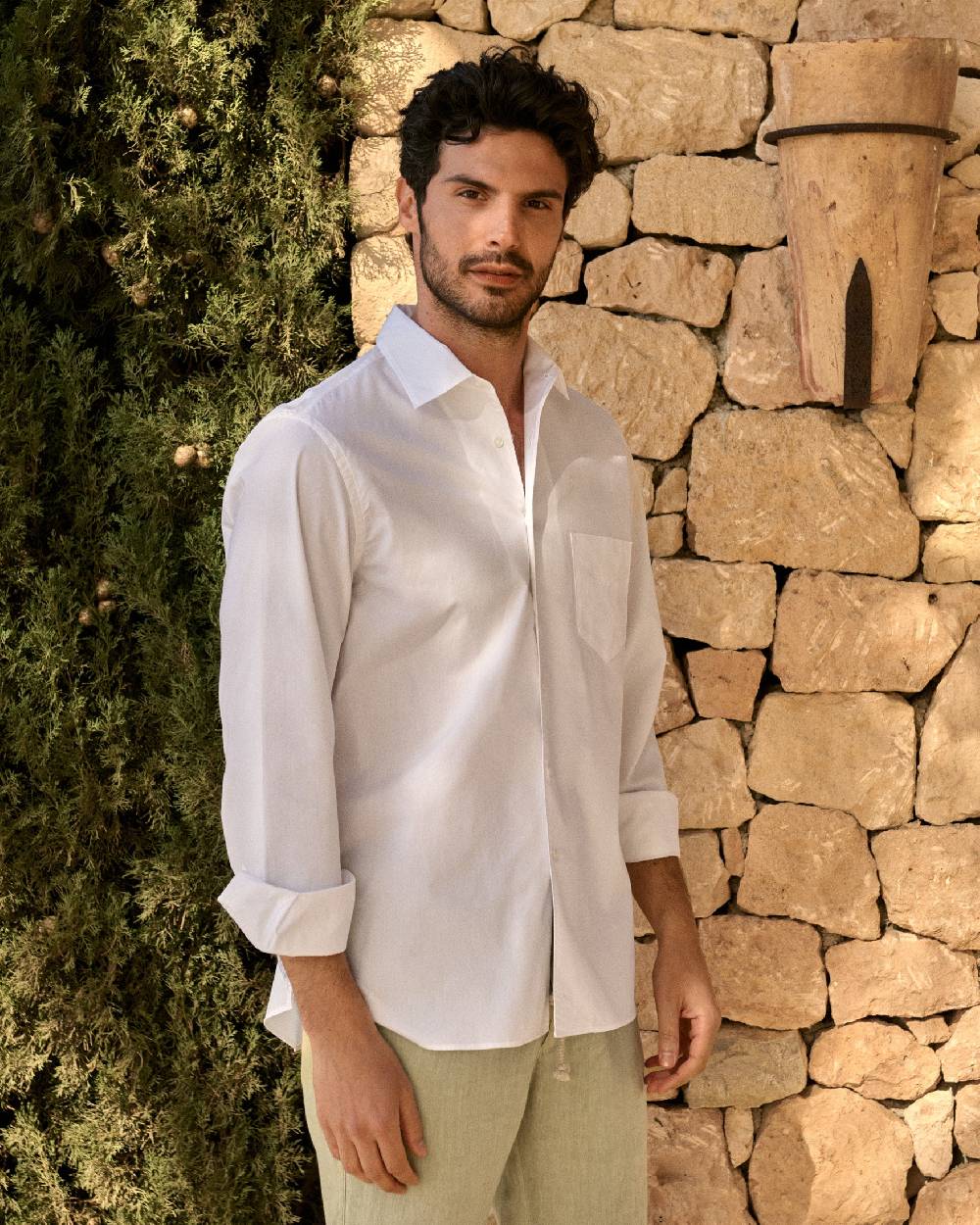 Manebí Poplin Panama Shirt - Off White Qualità Garantita