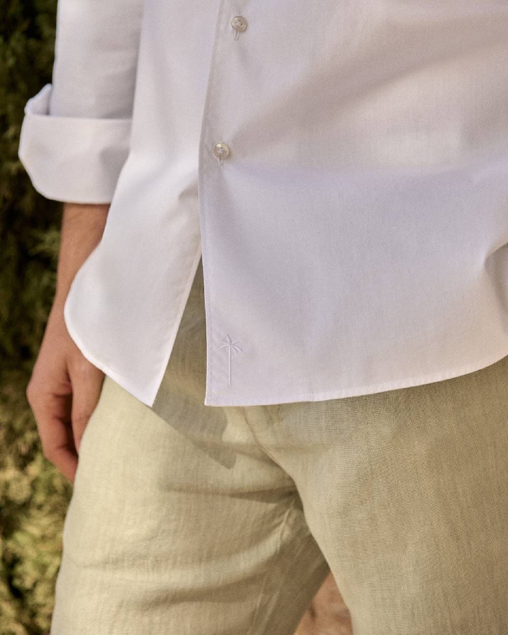 Manebí Poplin Panama Shirt - Off White Qualità Garantita