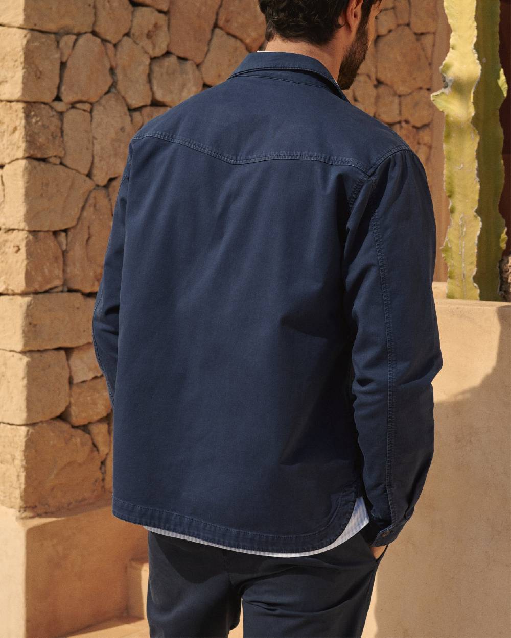 Manebí Stonewashed Cotton|Santa Fe Field Jacket - Embroidered Logo Night Blue Convenienza
