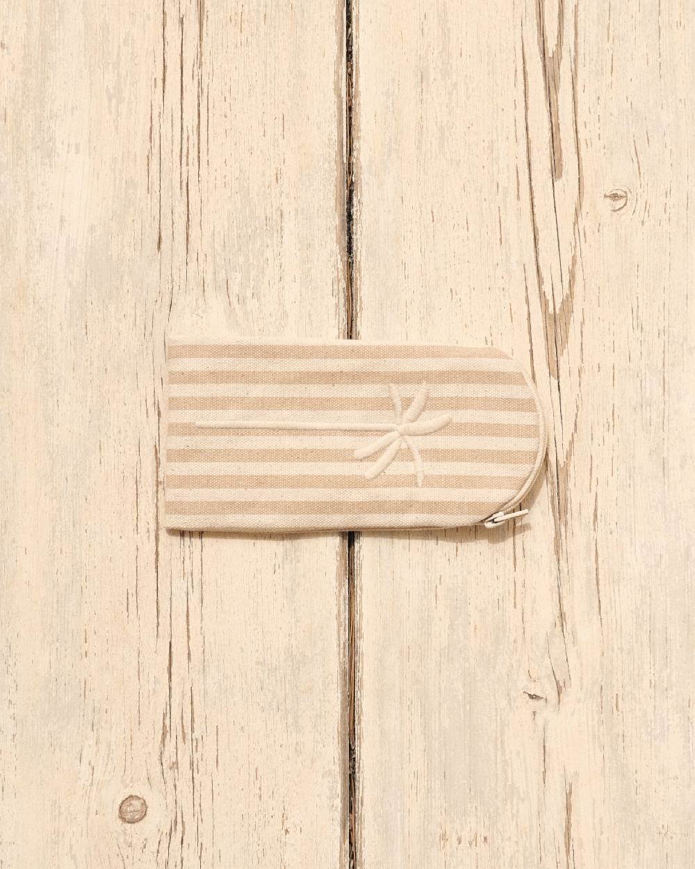 Manebí Canvas Sunglasses Case - Portofino White \u0026 Beige Stripes In Vendita