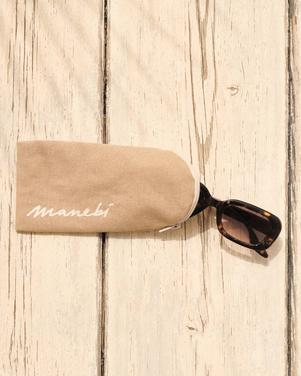 Manebí Canvas Sunglasses Case - La Havana Desert With Ecru Logo Hotsell