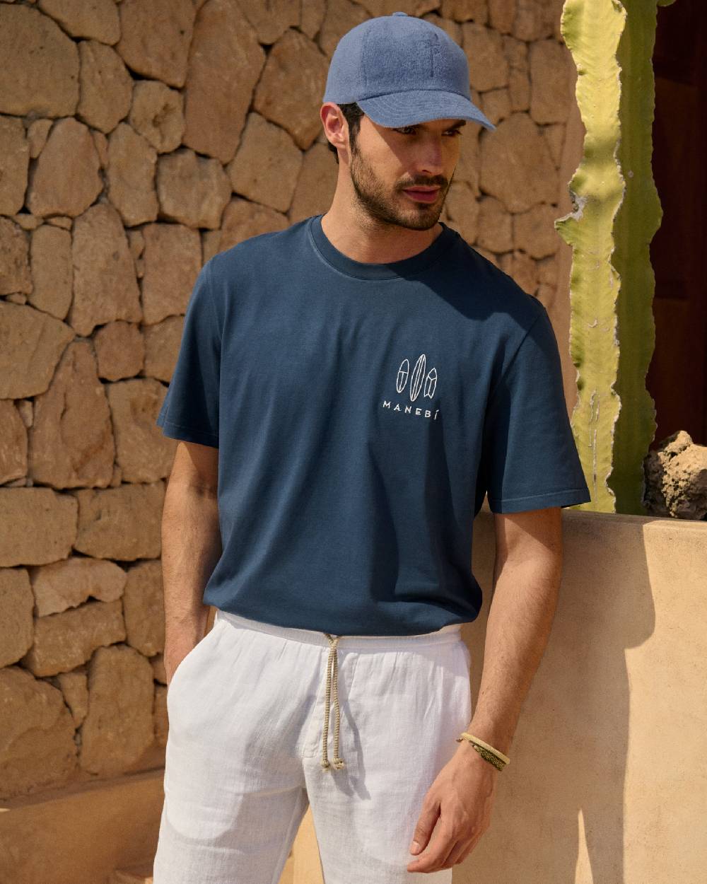 Manebí Organic Terry Cotton Lucca Cap - Petrole Vendita Calda