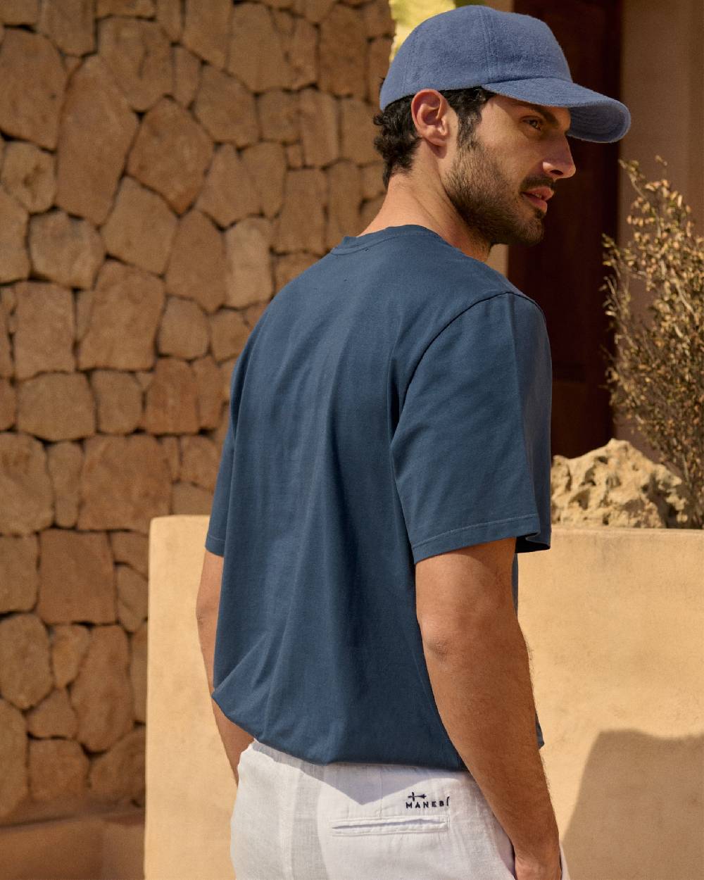 Manebí Organic Terry Cotton Lucca Cap - Petrole Vendita Calda
