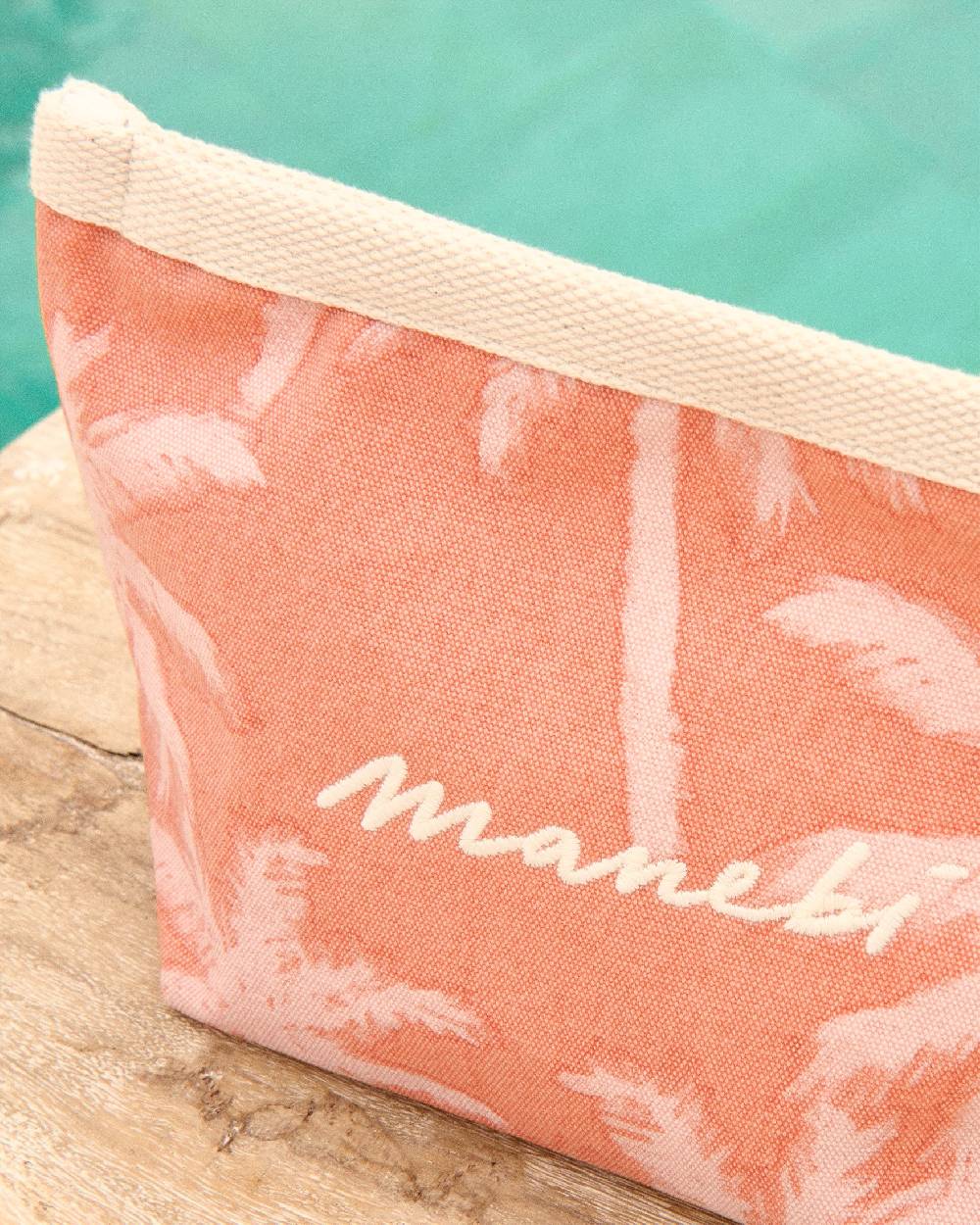 Manebí Canvas Tender2Tote - Sunbaked \u0026 Cream Pink Maxi Palm Nuova