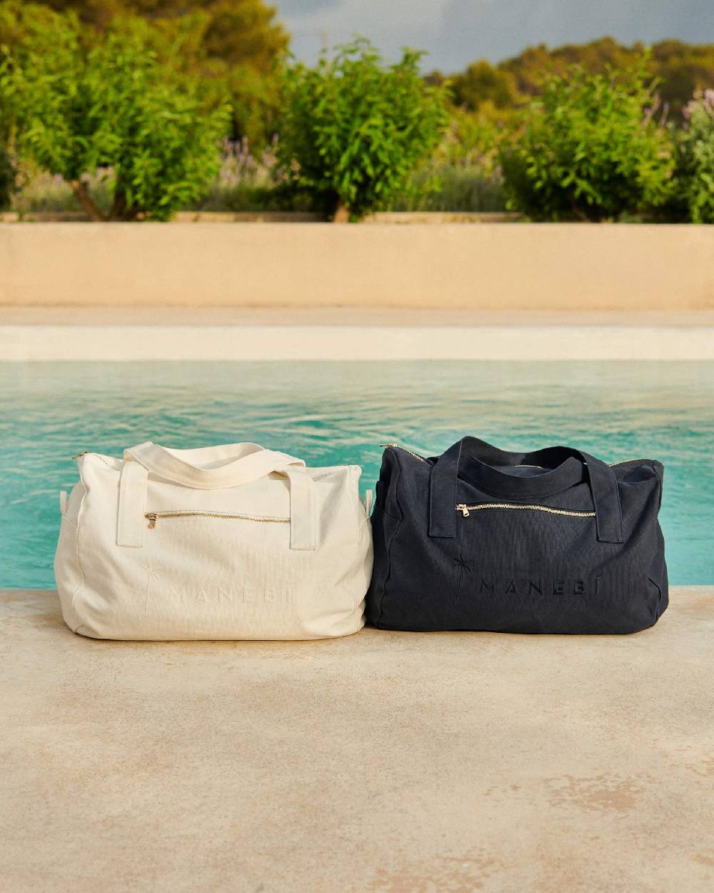 Manebí Canvas Weekend Bag - La Havana White Italia
