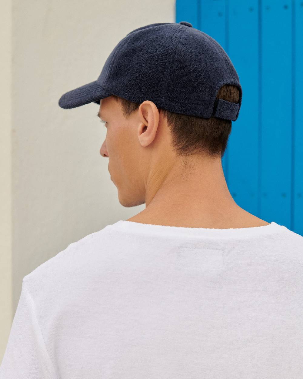 Manebí Organic Terry Cotton Lucca Cap - Embroidered Logo - Navy 2025