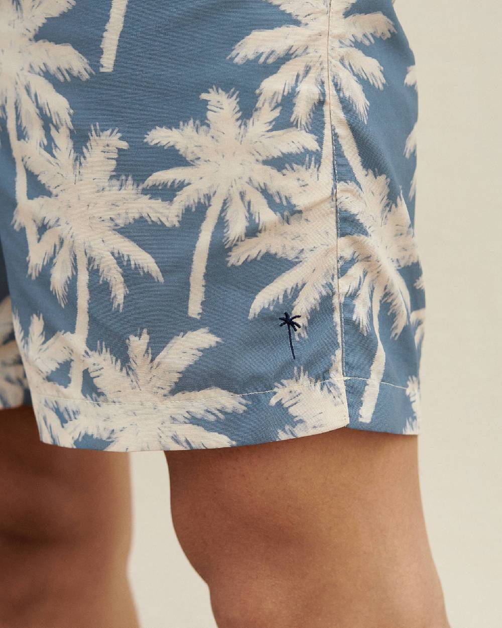 Manebí Printed Swim Shorts Hand Drawn - Gabardine Cotton Indigo Acquista Ora