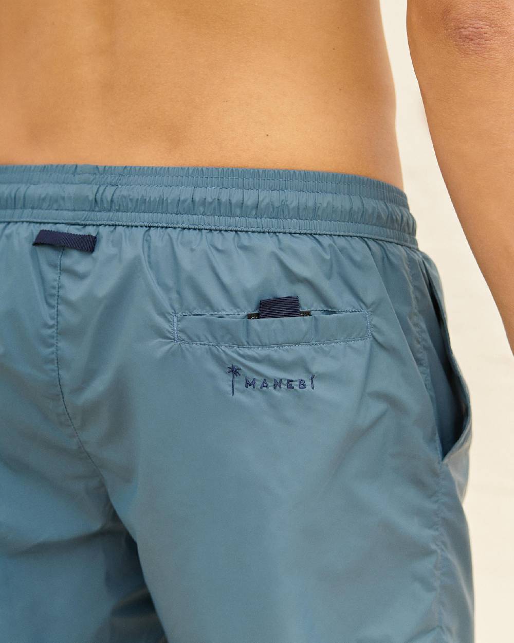 Manebí Solid Color Swim Shorts - Recycled Ultra Light Navy Blue Sottocosto