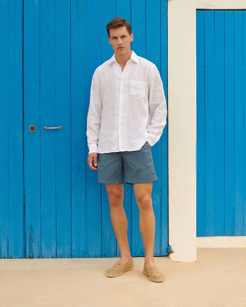 Manebí Solid Color Swim Shorts - Recycled Ultra Light Navy Blue Sottocosto
