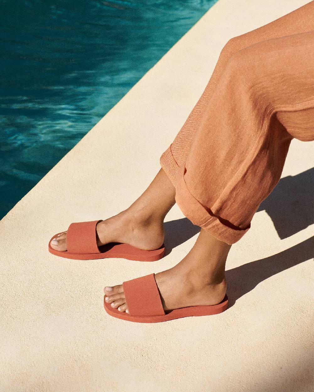 Manebí Eva Slide|Swim Sandals - Terracotta Saldi Di Fabbrica