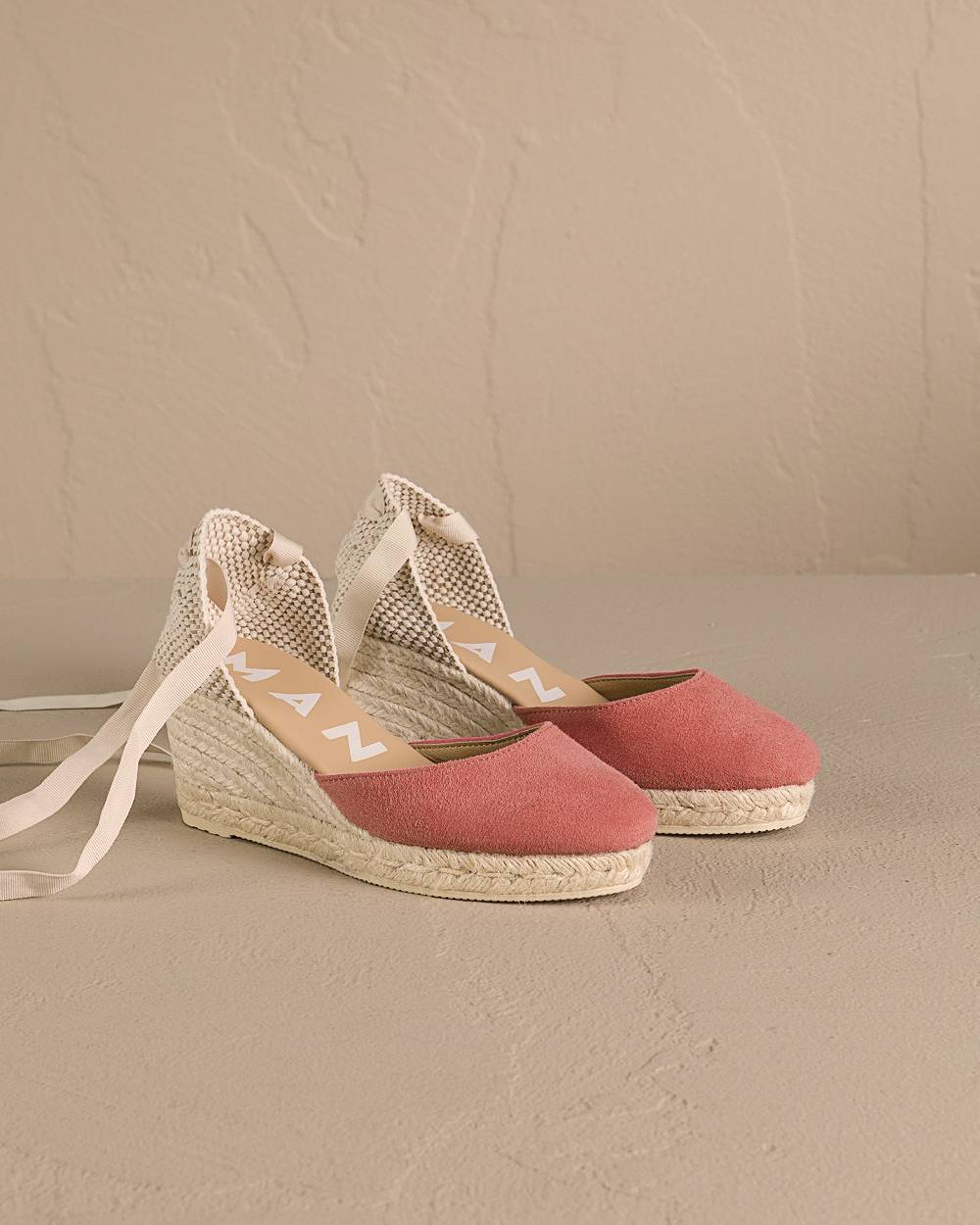 Manebí Soft Suede Low Wedge Espadrilles - Terracotta I Più Venduti