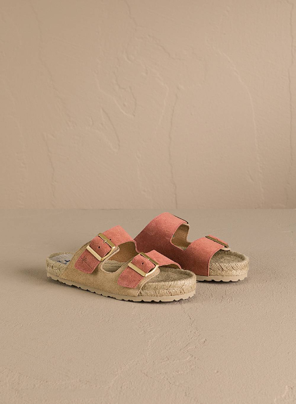 Manebí Suede Nordic Sandals - Terracotta \u0026 Champagne Beige Vendite Flash