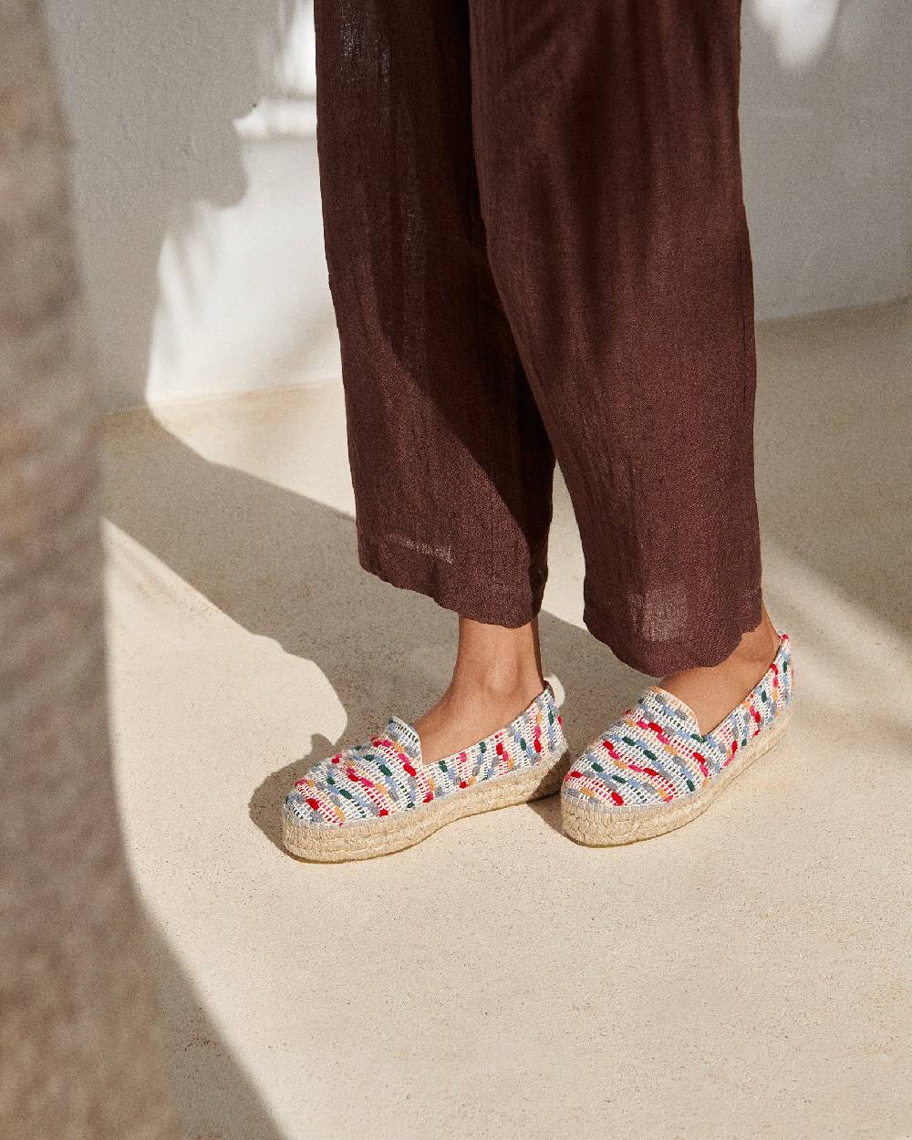 Manebí Cotton Jaquard|Double Sole Espadrilles - Multicolor Stripes Italia