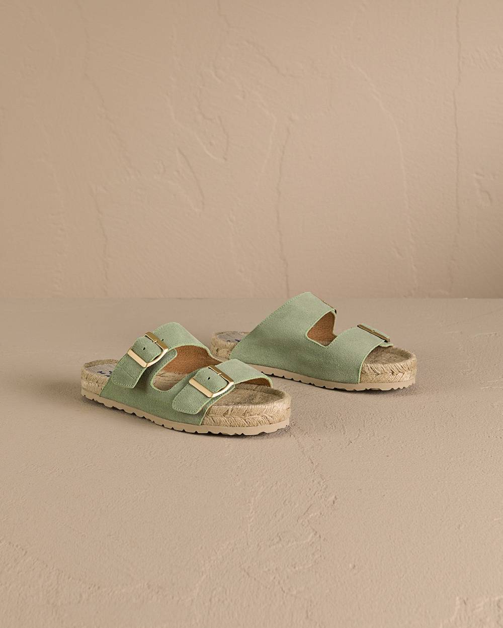 Manebí Suede Nordic Sandals - Sage Black Friday