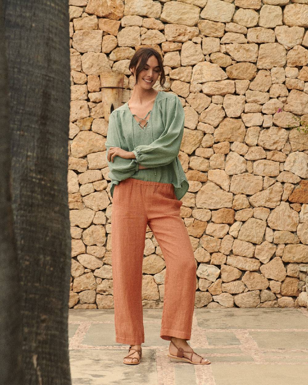 Manebí Linen Varadero Shirt - Mineral Green Economico
