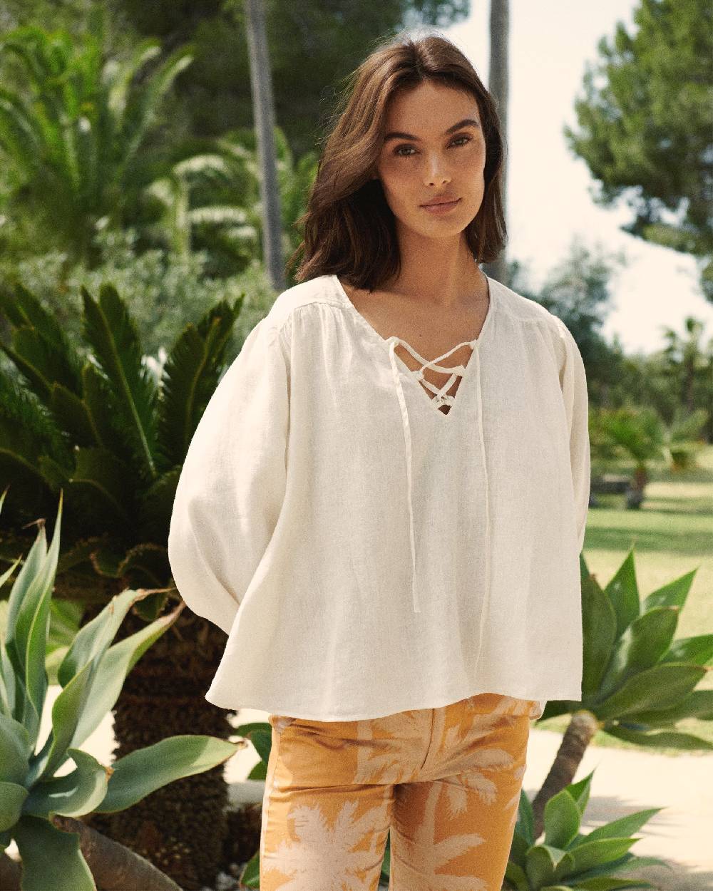 Manebí Linen Varadero Shirt - Eggnog Online