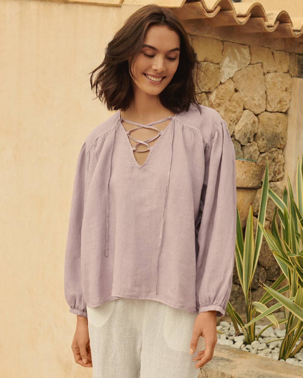 Manebí Linen Varadero Shirt - Iris Outlet