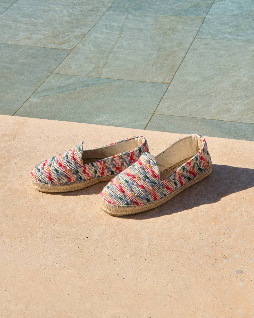 Manebí Cotton Jaquard Espadrilles - Multicolor Stripes Shopping Online