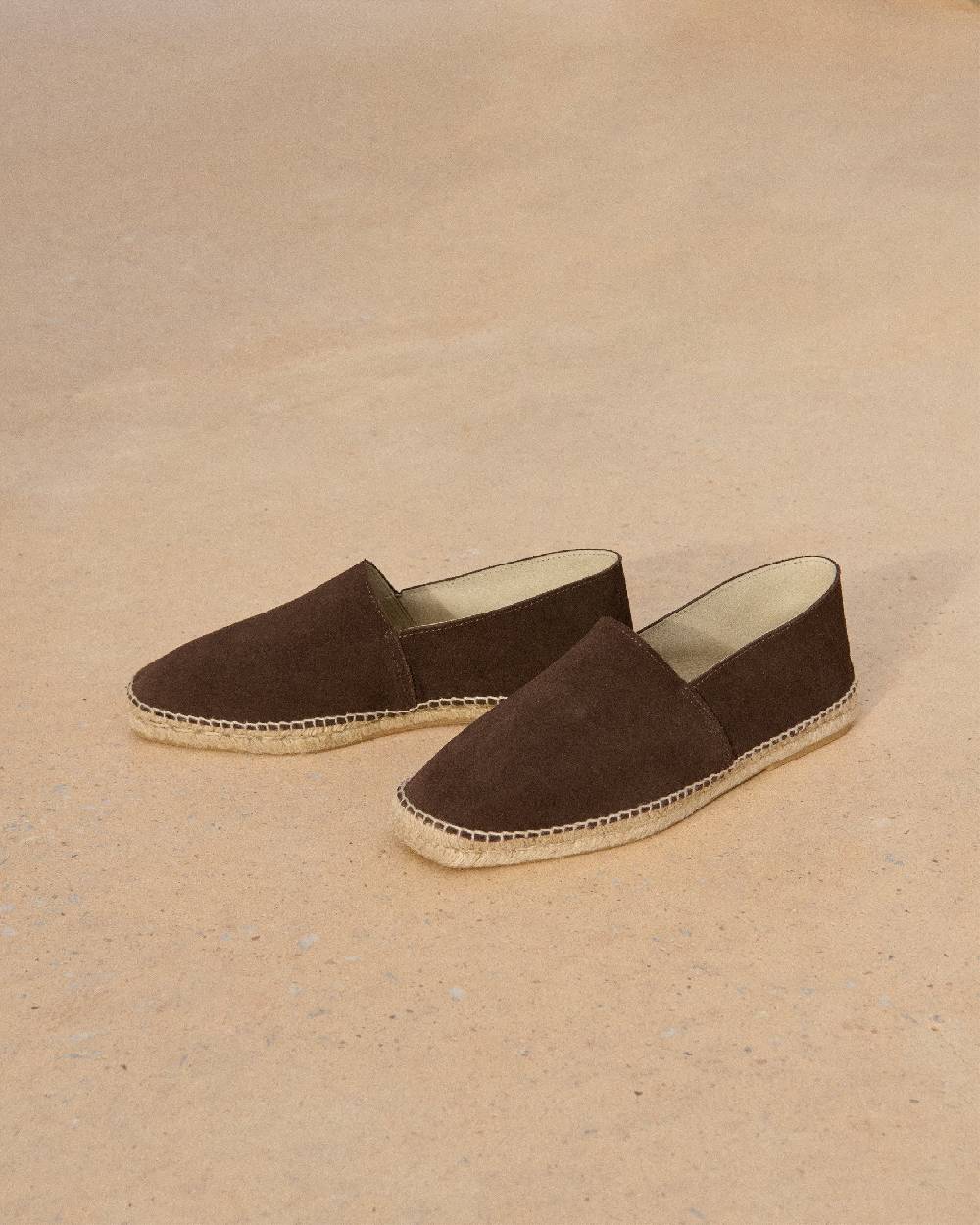 Manebí Suede Square Toe Espadrilles - Cocoa Esporta salva