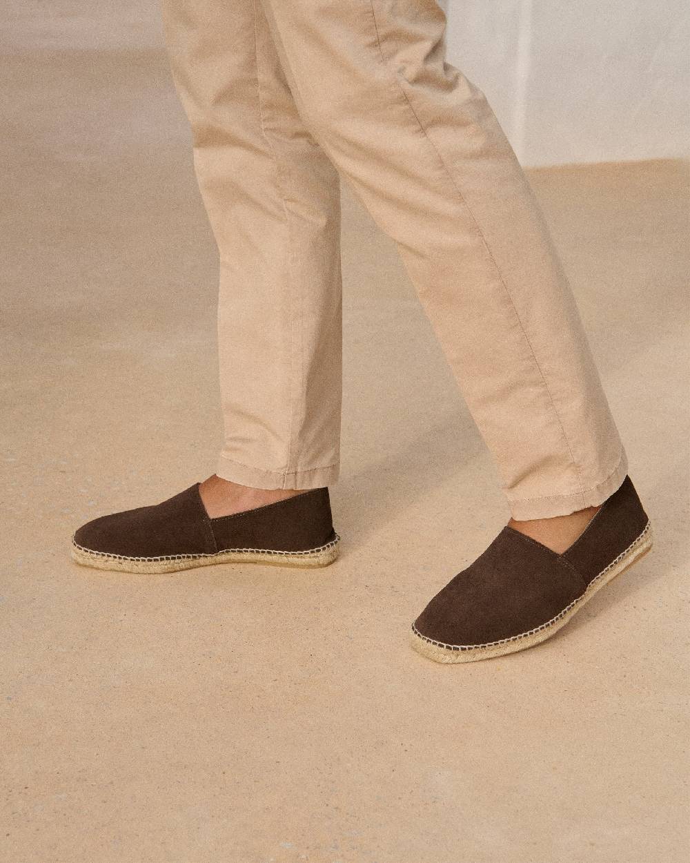 Manebí Suede Square Toe Espadrilles - Cocoa Esporta salva