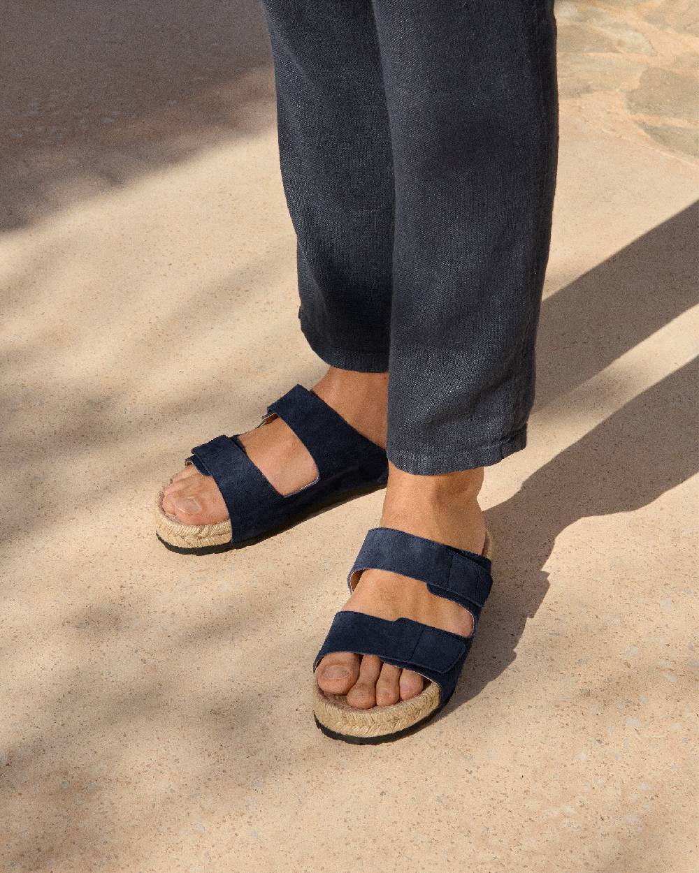 Manebí Suede Strap Nordic Sandals - Patriot Blue Economico