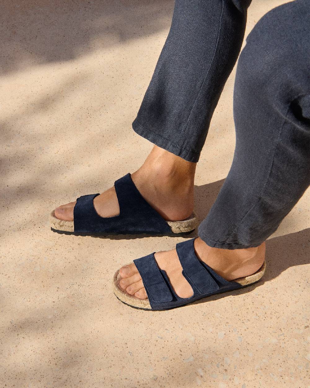 Manebí Suede Strap Nordic Sandals - Patriot Blue Economico