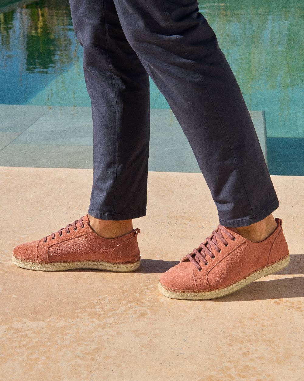 Manebí Suede LaceUp Espadrilles - Terracotta Offerte