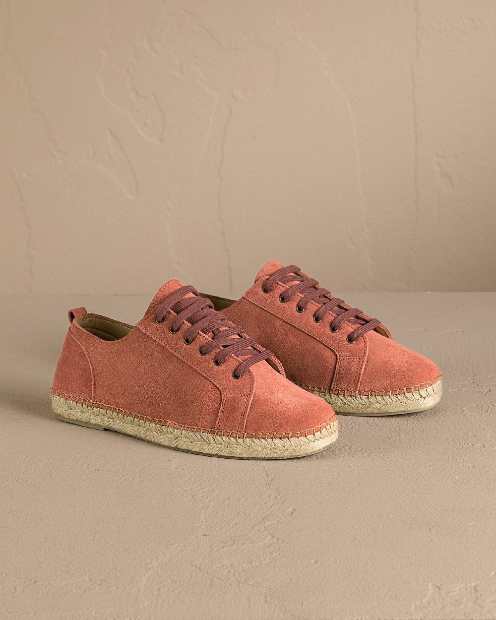 Manebí Suede LaceUp Espadrilles - Terracotta Offerte