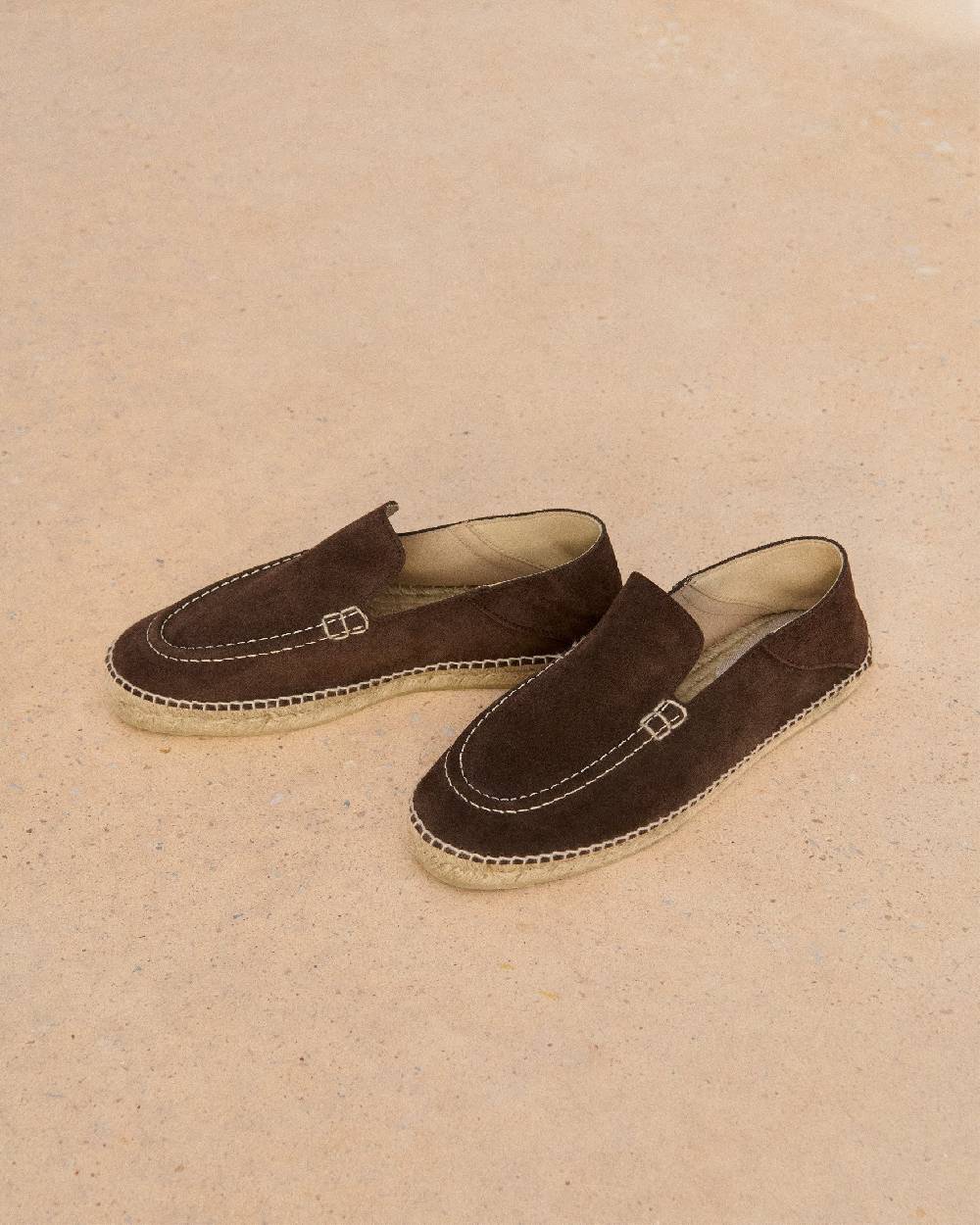 Manebí Suede Traveler Loafers|Espadrilles - Cocoa Vendita Calda