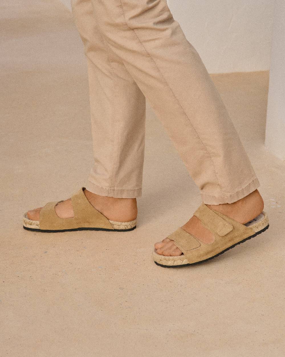 Manebí Suede Strap Nordic Sandals - Washed Beige Vendita Economica