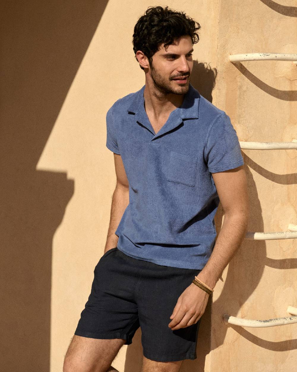 Manebí Organic Terry Cotton|Olive Polo Shirt - Short Sleeves Petrole Negozio