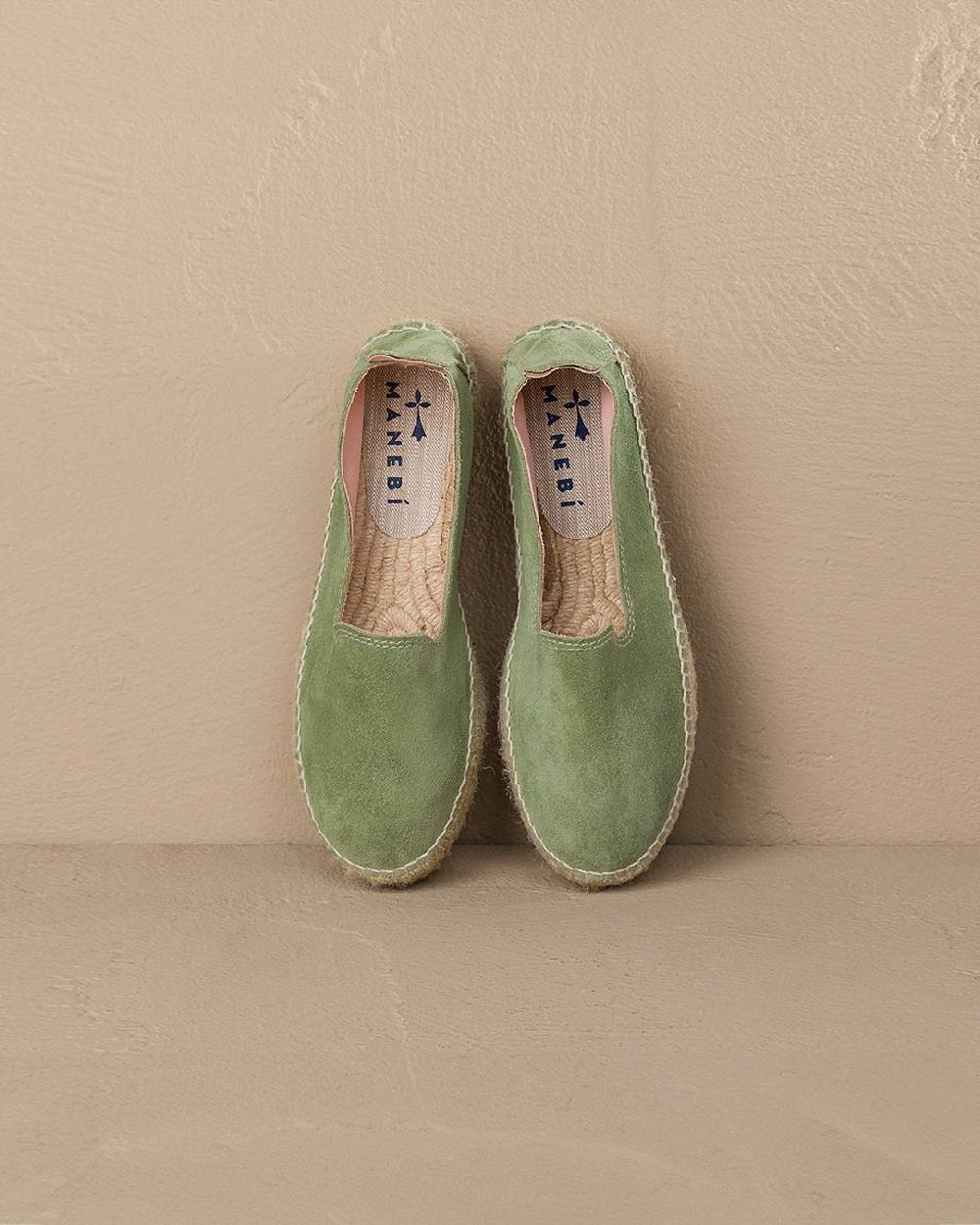 Manebí Suede Double Sole Espadrilles - Hamptons Sage Qualità Garantita