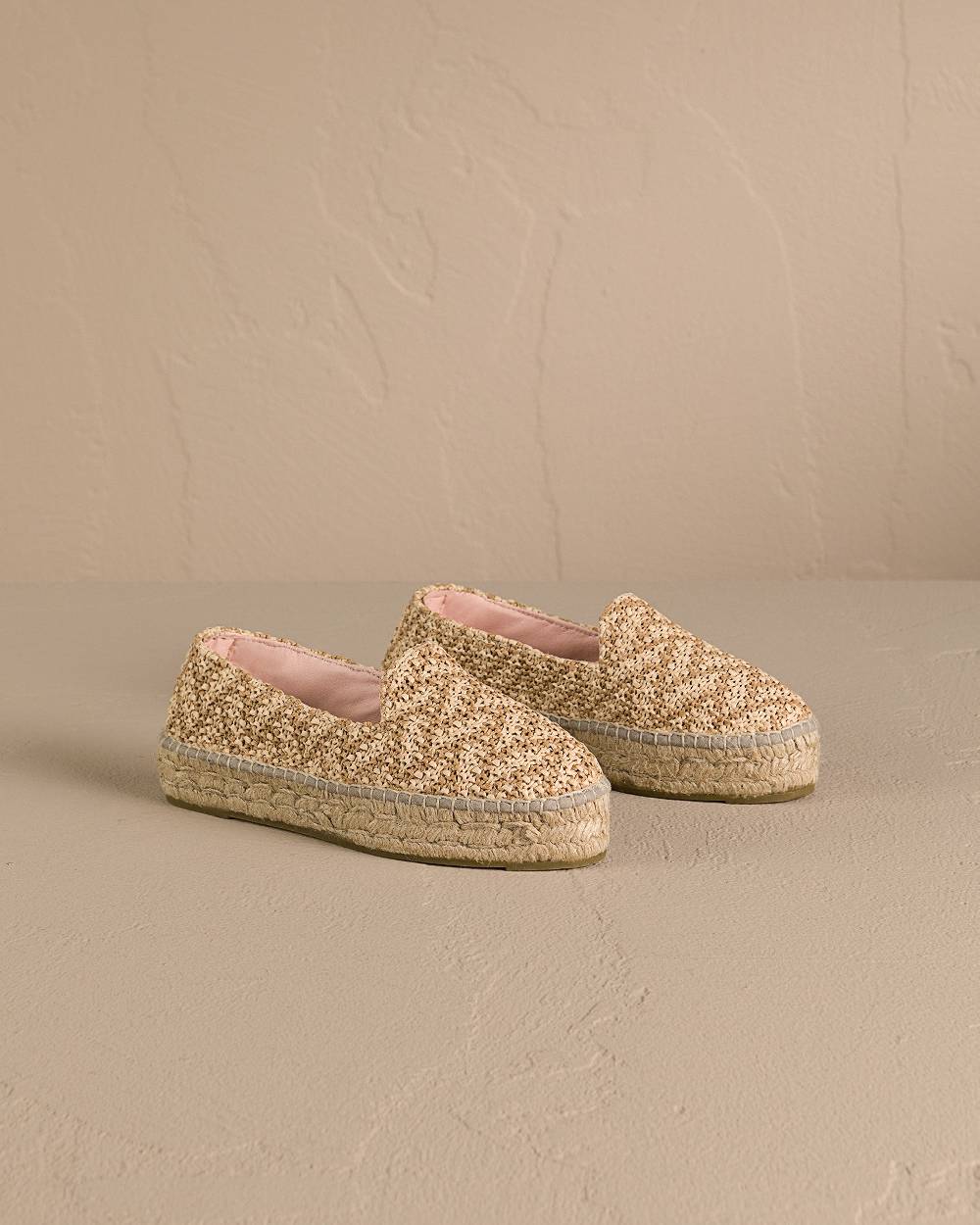 Manebí Raffia Zig-Zag Double Sole|Espadrilles - Cream \u0026 Natural Acquista Ora
