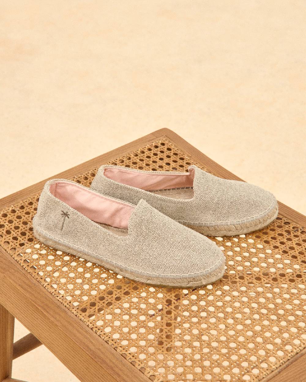 Manebí Organic Linen Flat Espadrilles - La Havana Natural Nuovo