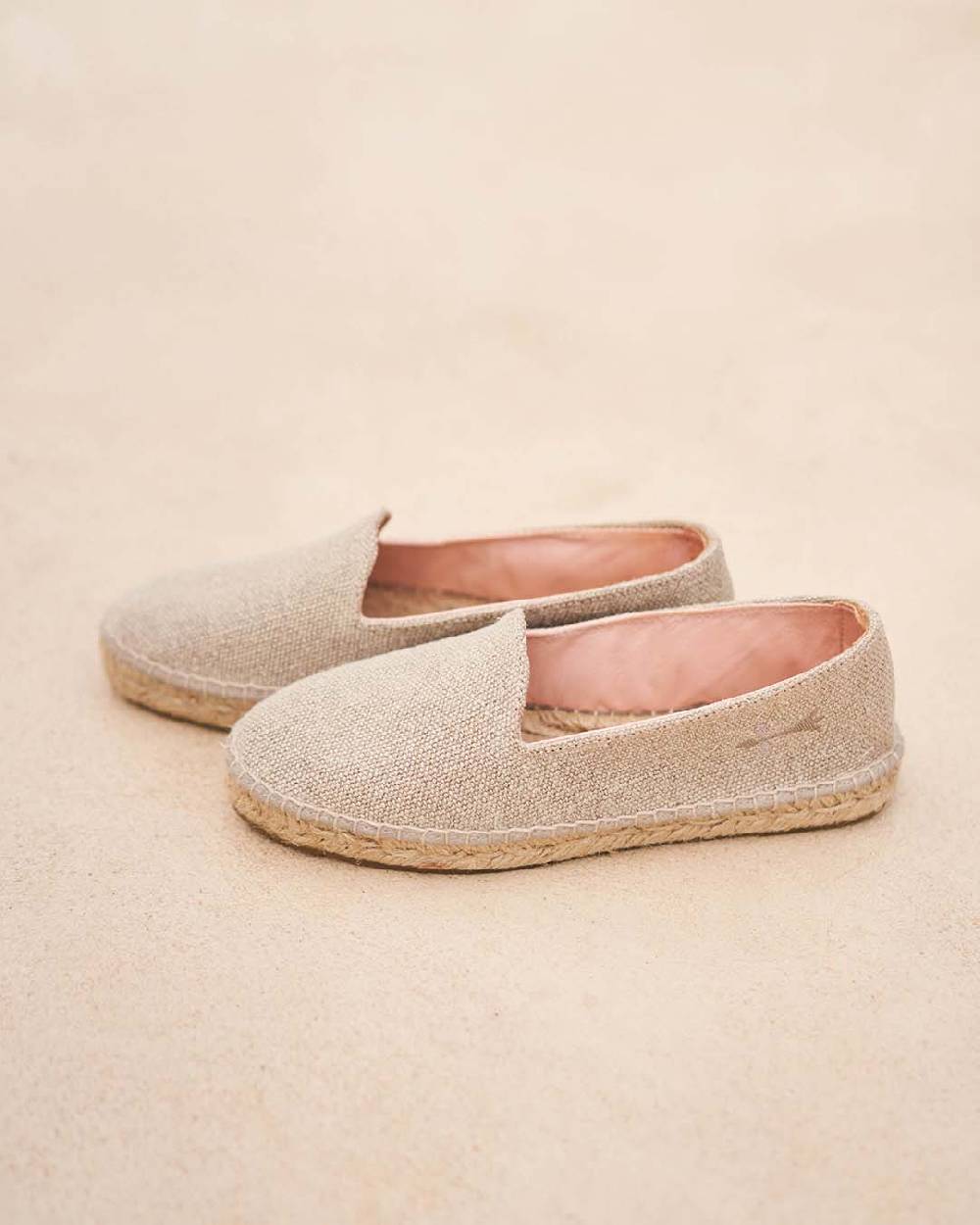 Manebí Organic Linen Flat Espadrilles - La Havana Natural Nuovo