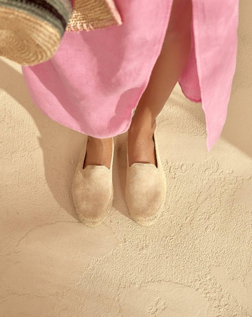 Manebí Espadrillas con Doppia Suola - Hamptons - Champagne Beige Affare Del Giorno